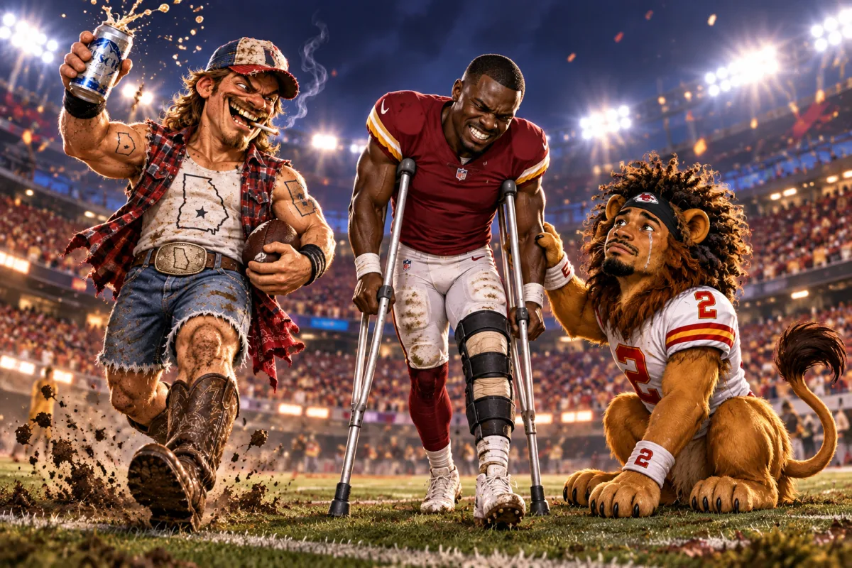 Mascot face-off art for Malik Nabers Leads Crackas in Runaway Rout