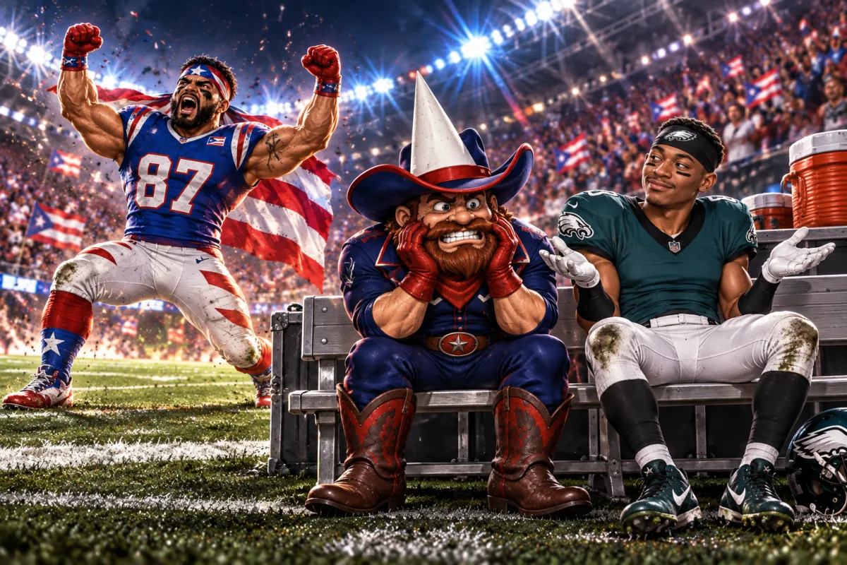 Mascot face-off art for Isaiah Likely Delivers as Pounders Escape