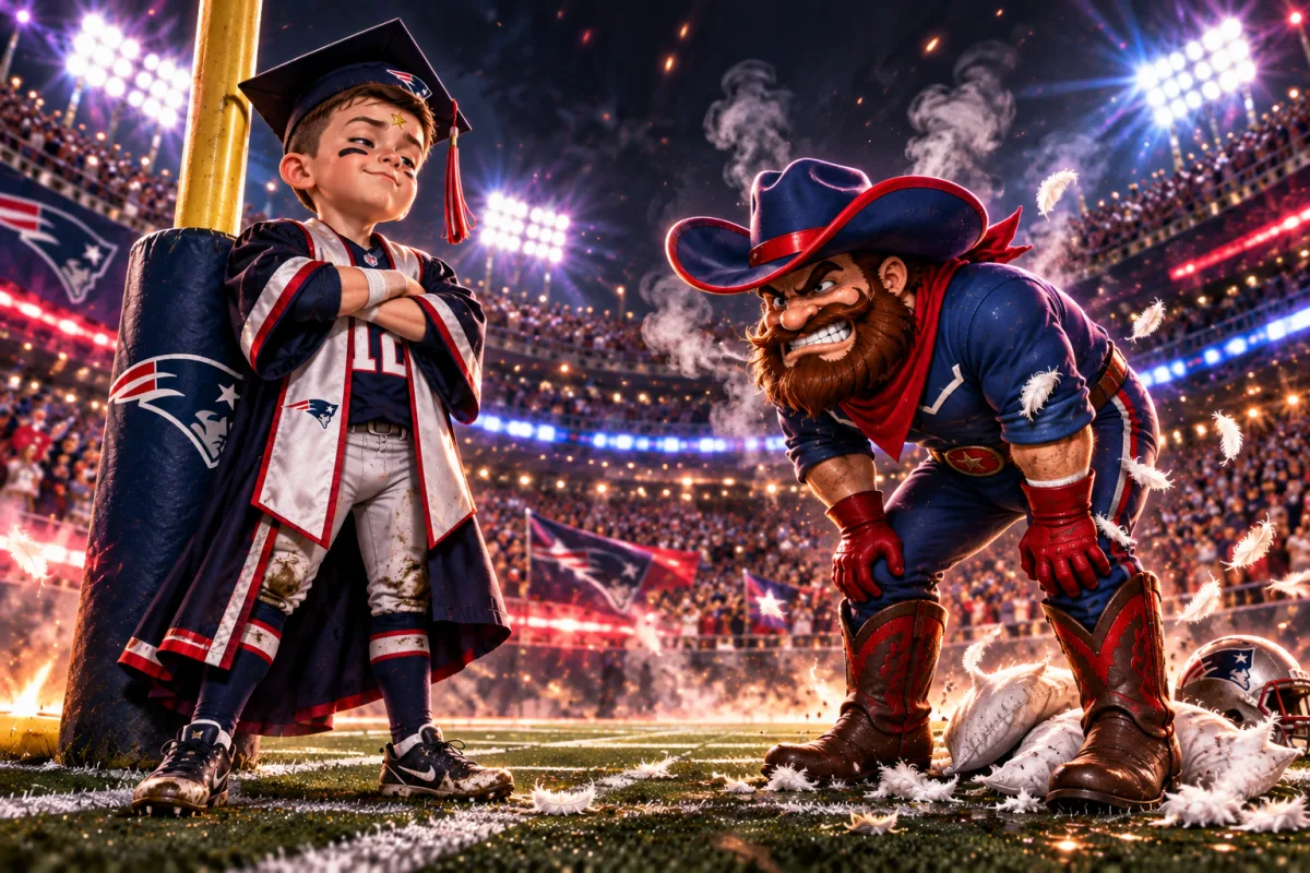 Mascot face-off art for Joe Burrow guides The Prodigies to grind-it-out win