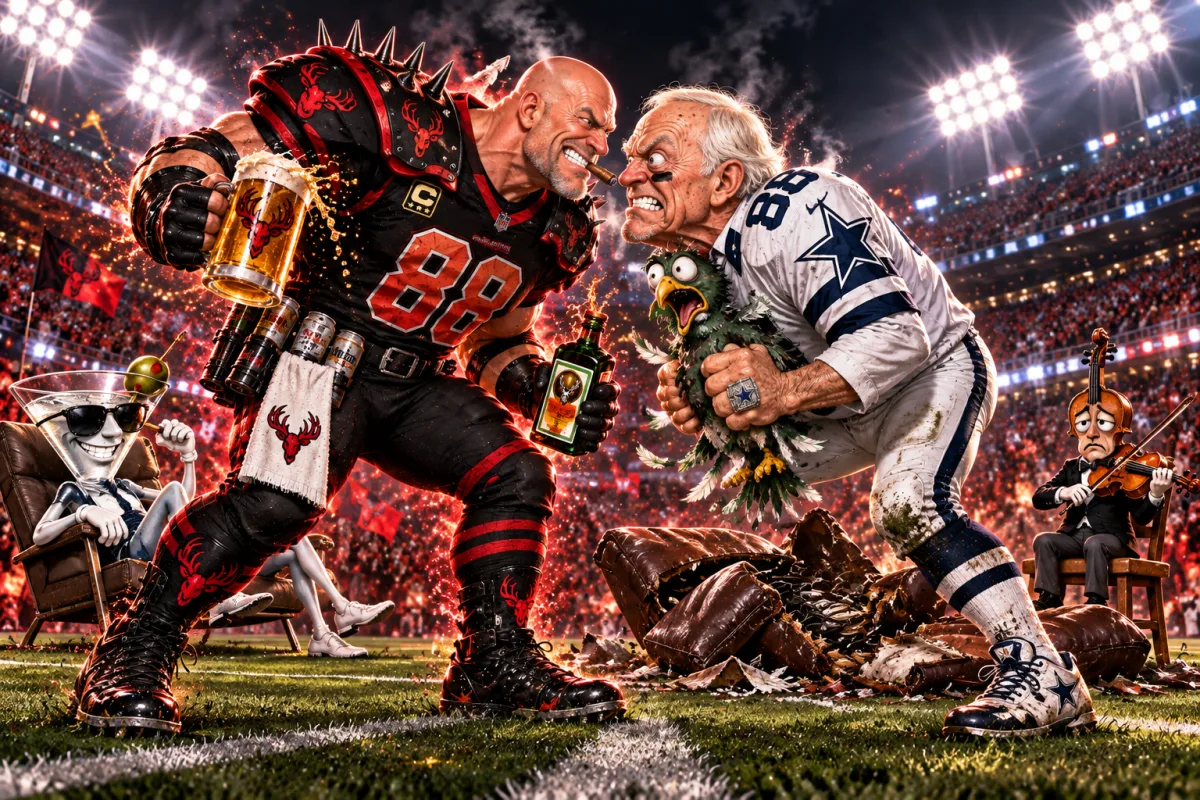 Mascot face-off art for Jaxon Smith-Njigba steadies Alcoholinks as The Jerrayatricians implode